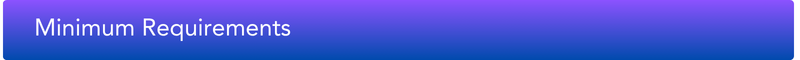 A clickable banner saying Minimum Requirements